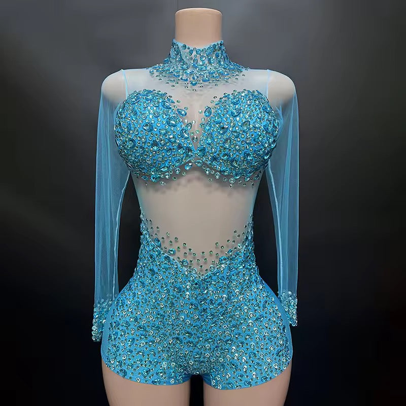 Fortune Rhinestone Playsuit