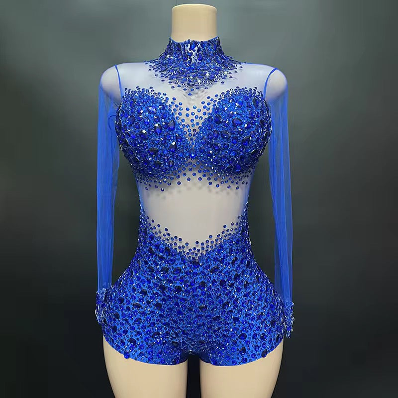 Fortune Rhinestone Playsuit