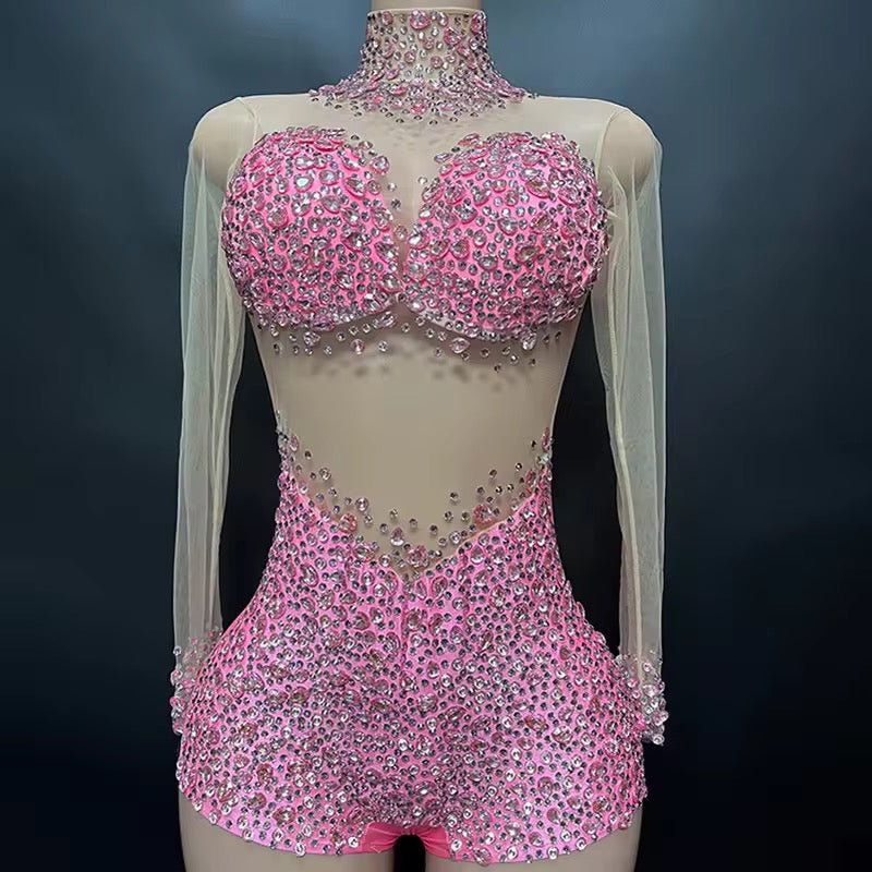 Fortune Rhinestone Playsuit