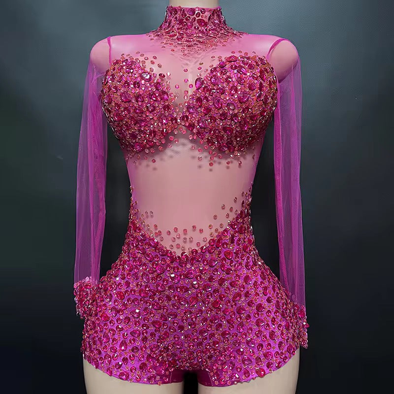 Fortune Rhinestone Playsuit