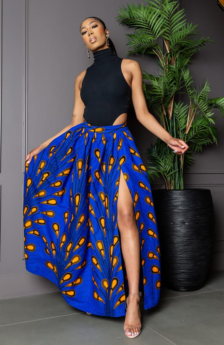 BENA Ankara Skirt Set - Blue