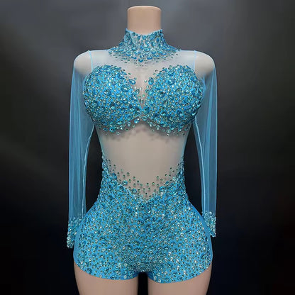 Fortune Rhinestone Playsuit