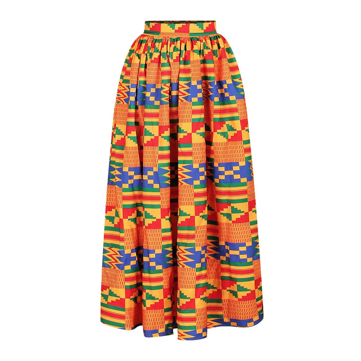 BENA African Polyester Print Skirt Set