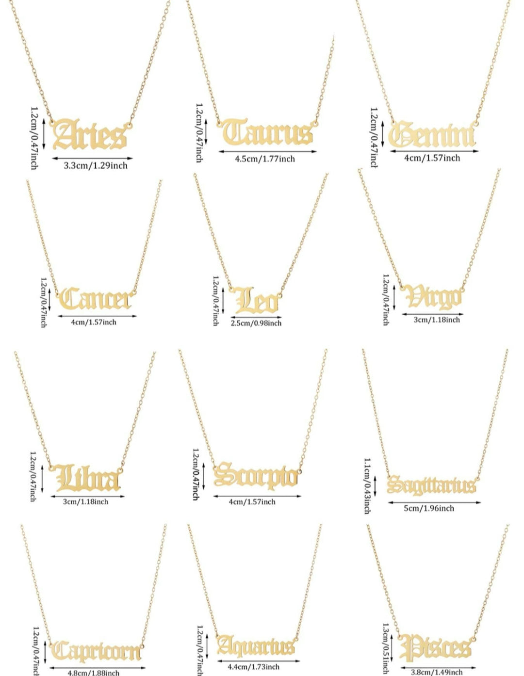 Zodiac Sign Necklace