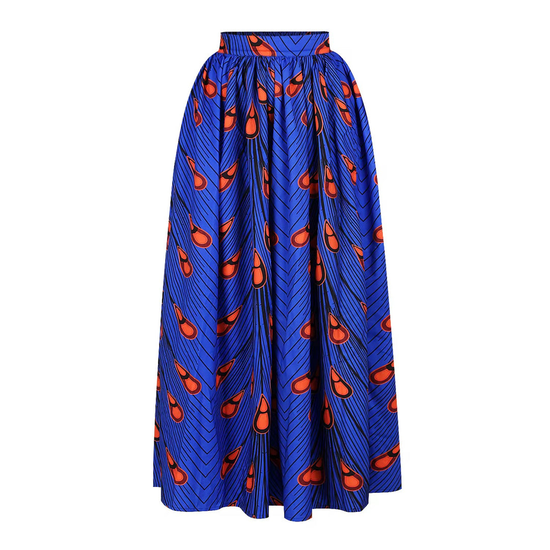 BENA African Polyester Print Skirt Set