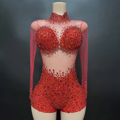 Fortune Rhinestone Playsuit