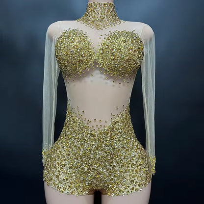 Fortune Rhinestone Playsuit