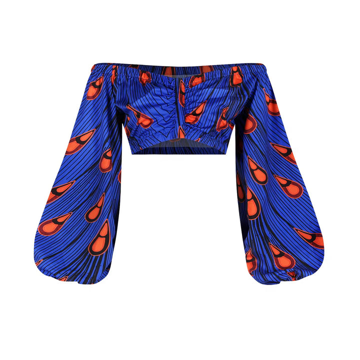 BENA African Polyester Print Skirt Set