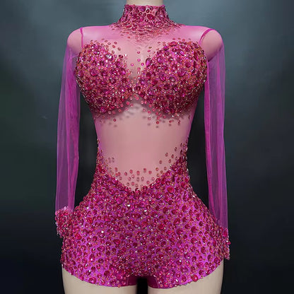 Fortune Rhinestone Playsuit