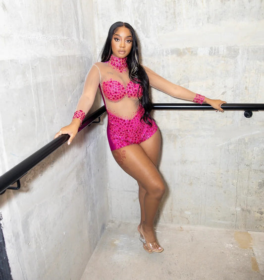 Fortune Rhinestone Playsuit