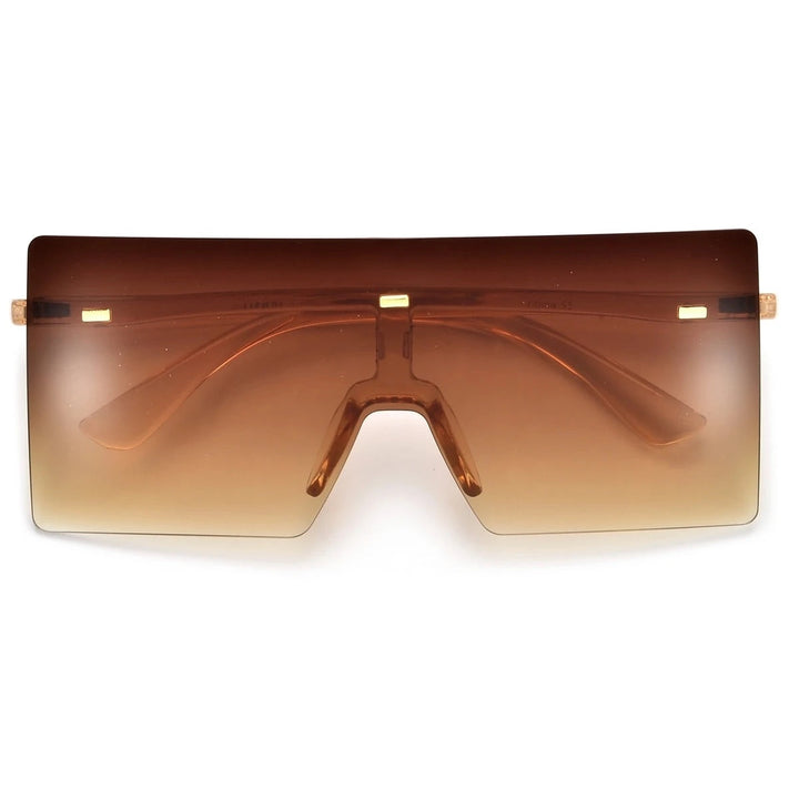 Show Em’ Flat Rimless Oversized Gradient Sunglasses - DEEGODDESS CLOSET