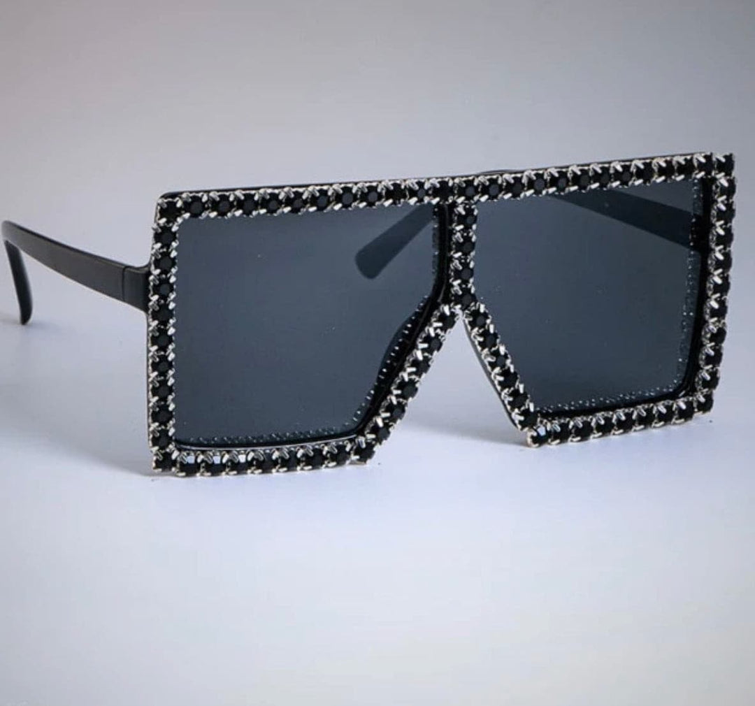 Icy Oversized Luxury Crystal Diamond Sunglasses - DEEGODDESS CLOSET