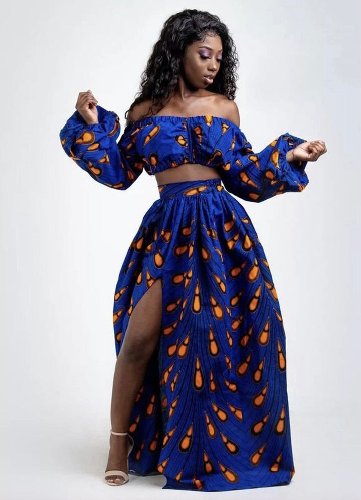 BENA African Polyester Print Skirt Set - DEEGODDESS CLOSET