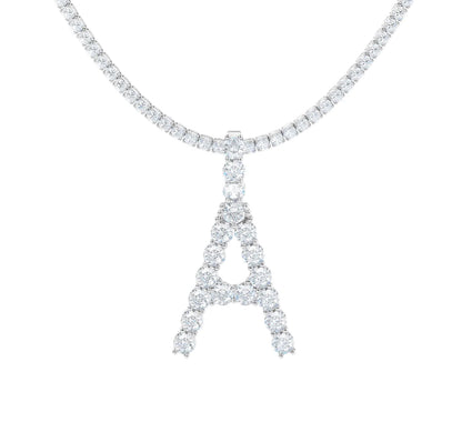 Icy Crystal Initial Necklace