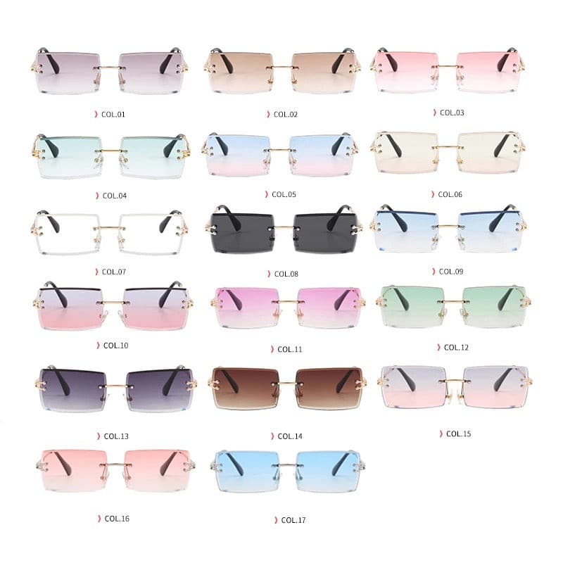 Unisex Average Rimless Sunglasses - DEEGODDESS CLOSET