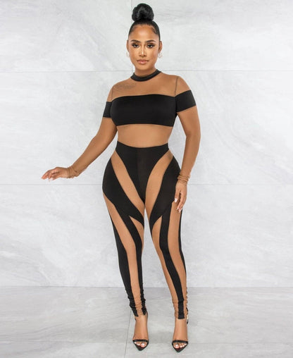 Ronaldo Mesh Jumpsuit -Black - DEEGODDESS CLOSET