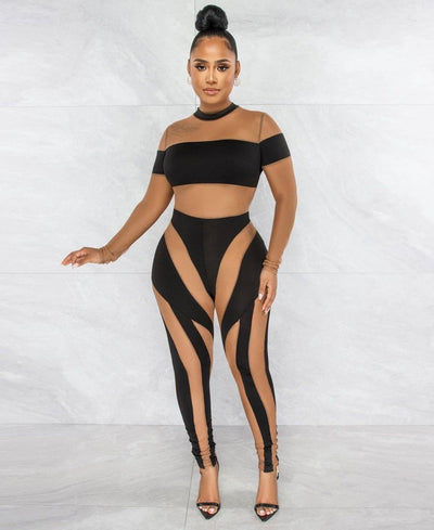 Ronaldo Mesh Jumpsuit -Black - DEEGODDESS CLOSET
