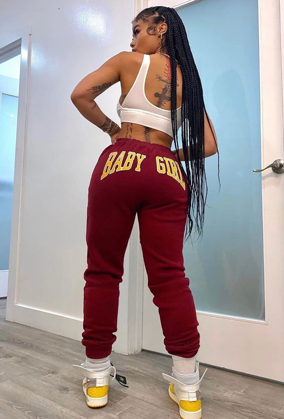 Baby Girl Sweat Set - Burgundy - DEEGODDESS CLOSET