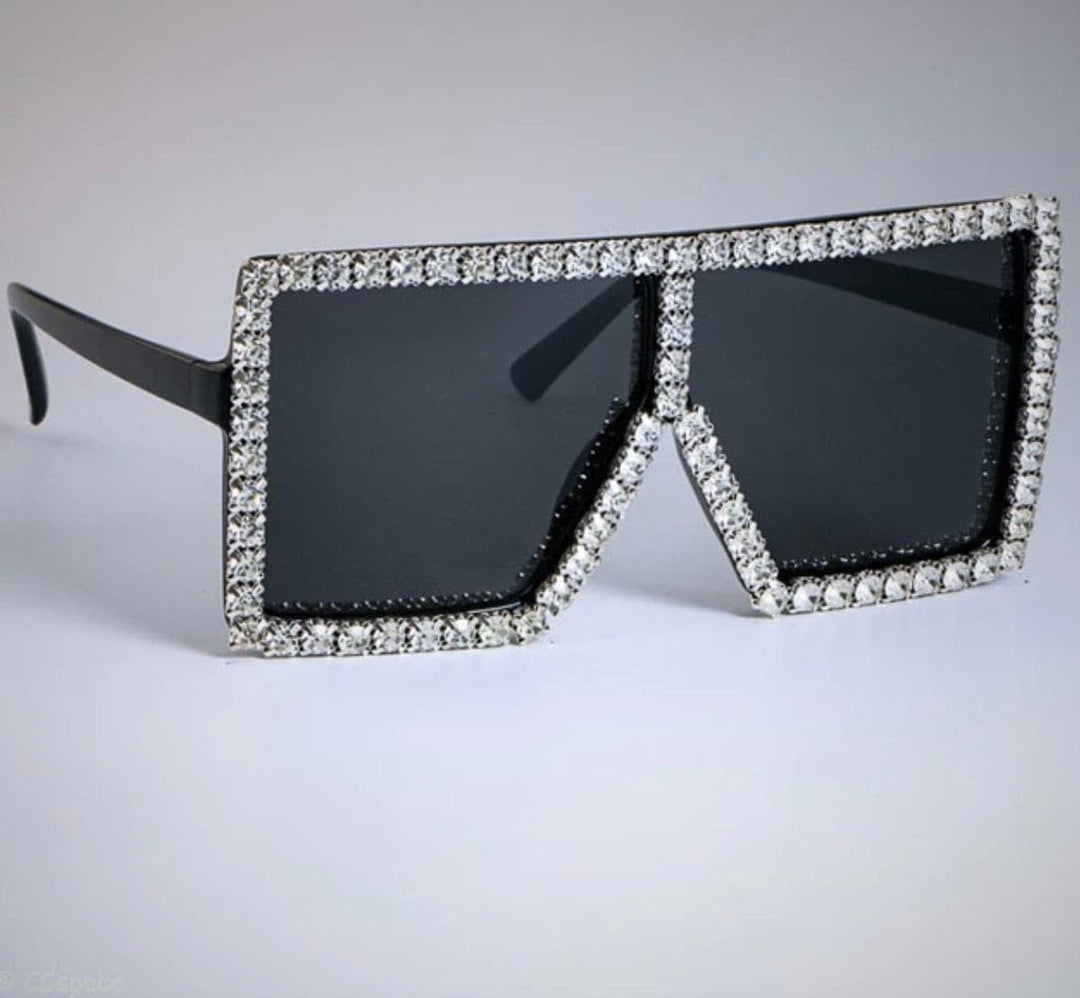 Icy Oversized Luxury Crystal Diamond Sunglasses - DEEGODDESS CLOSET