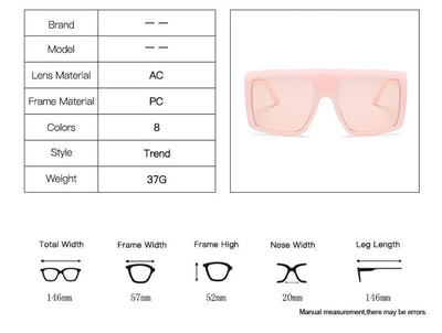 Boujee Big Frame Vintage Square Sunglasses - DEEGODDESS CLOSET